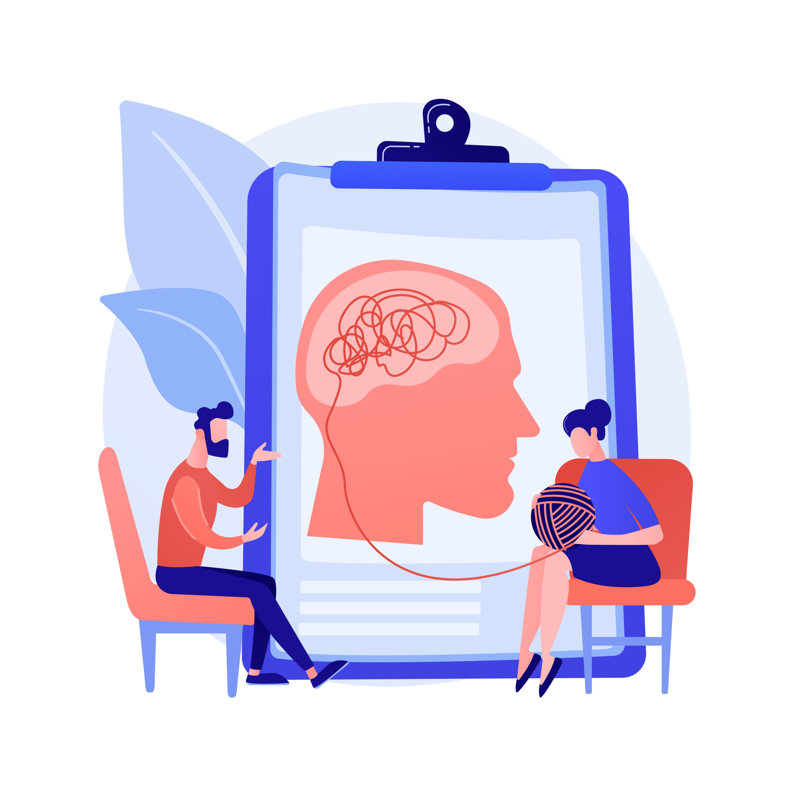Psychotherapy abstract concept vector illustration. Psychotherapy abstract concept vector illustration. Non pharmacological intervention, verbal counseling, psychotherapy service, behavioral cognitive therapy, private session abstract metaphor.